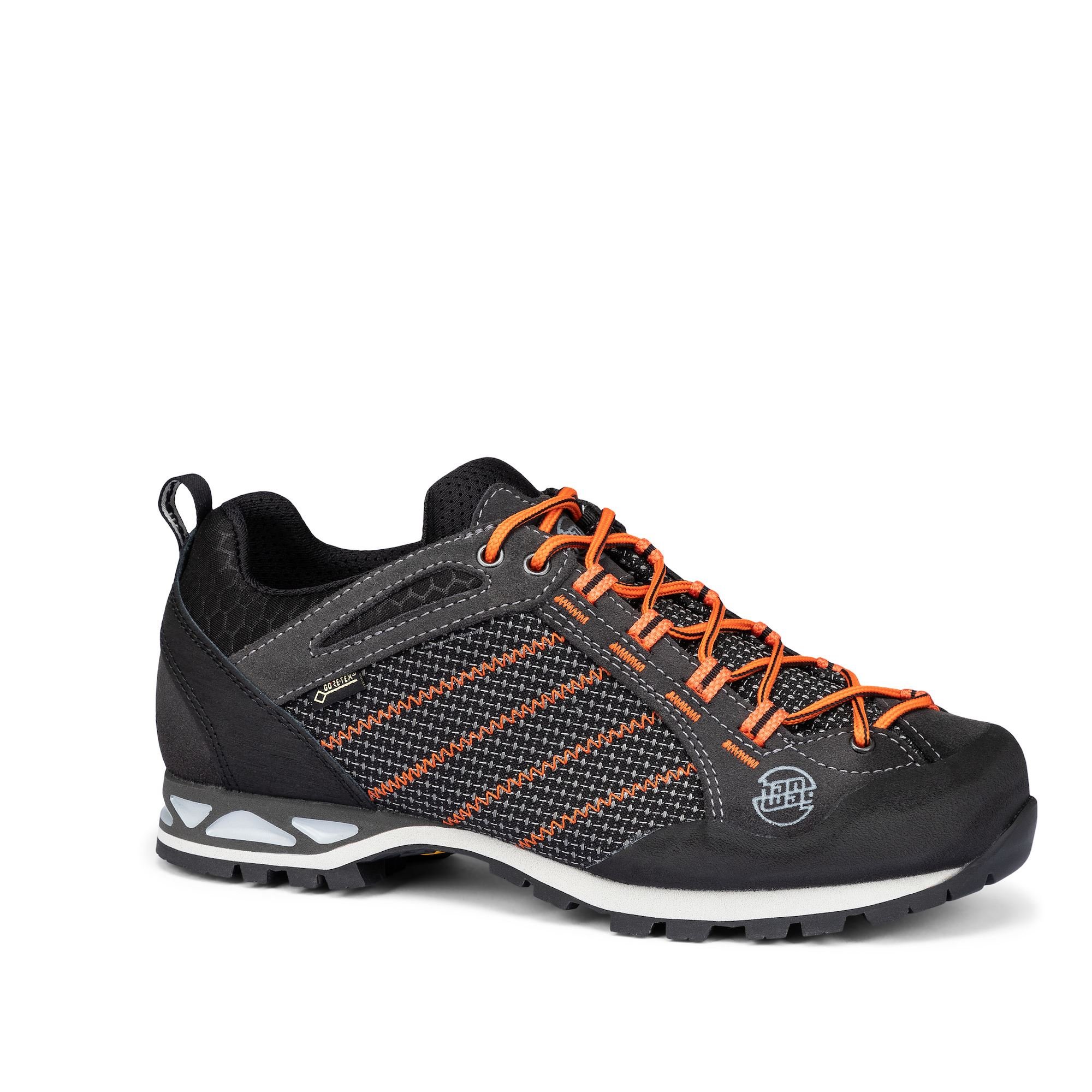 Hanwag Men's Makra Low GTX Mountaineering Shoes Deep Grey/Orange TRCQG3601